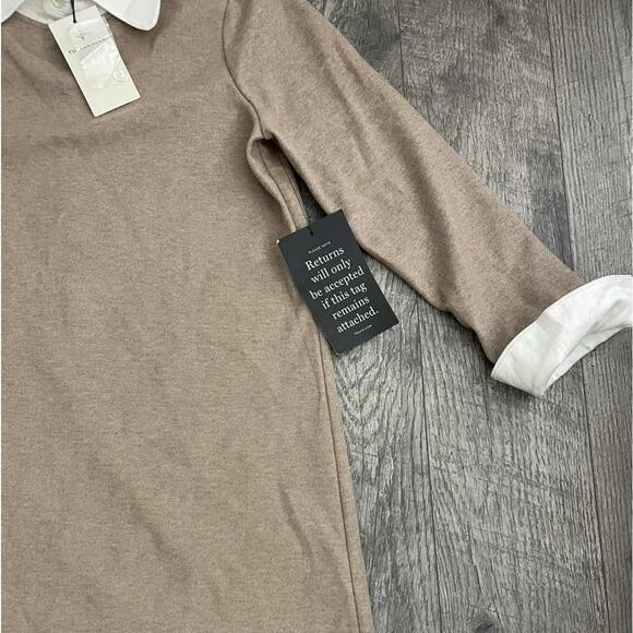 Tuckernuck Women's Pomander Place Claiborne Mini Dress Khaki Tan - Picture 6 of 8